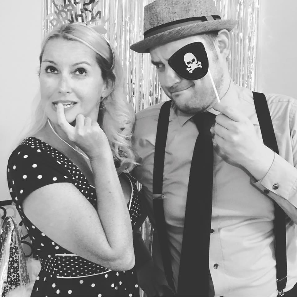 Playing Dress up at our friend Jaime's Party
