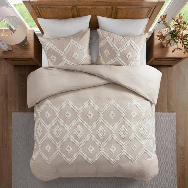 3pc Full/Queen Kylin Cotton Duvet Cover Set Taupe