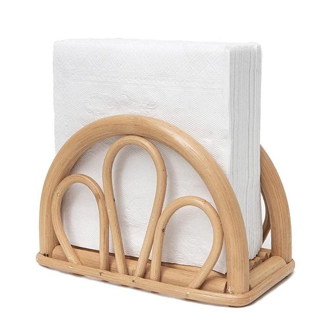 Rattan Napkin Holder Table Farmhouse Napkin Holder Kitchen, French Country Vintage Napkin Dispenser,boho decor Farmhouse Distressed Wooden Rustic Coastal Picnic Table Napkin Holder