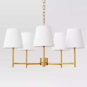 5 Arm Shaded Chandelier