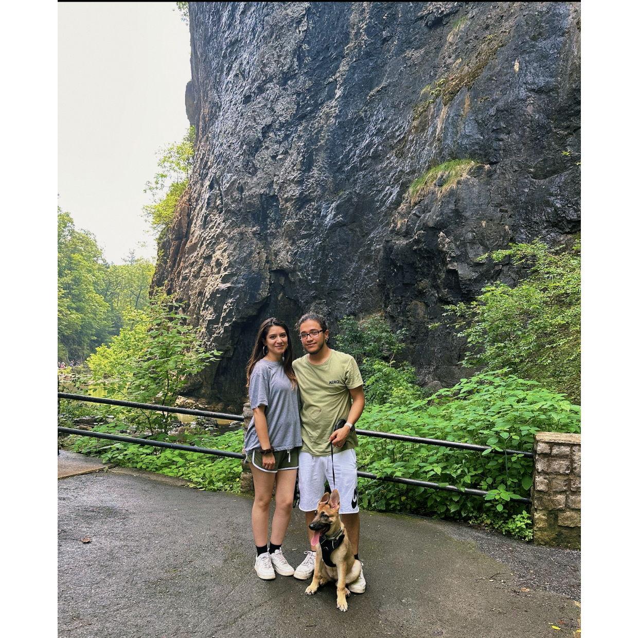 Our first hiking trip, at Natural Bridge