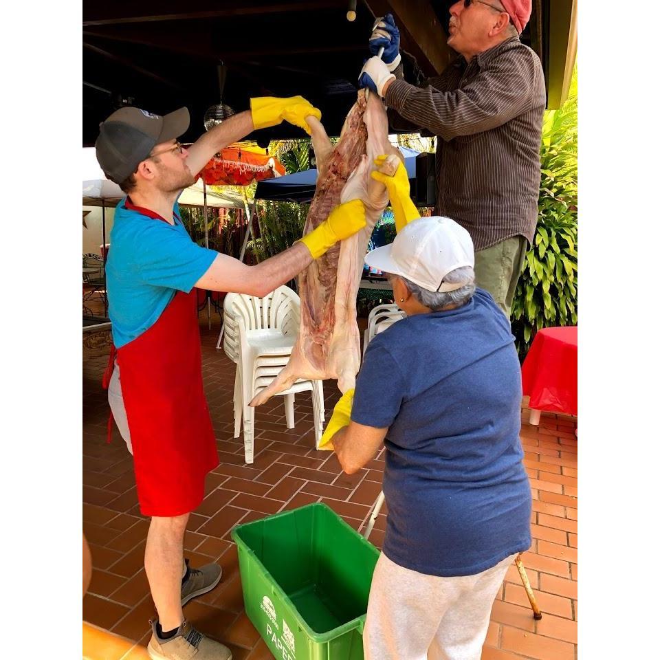 Initiated into having to help with the pig, 2018