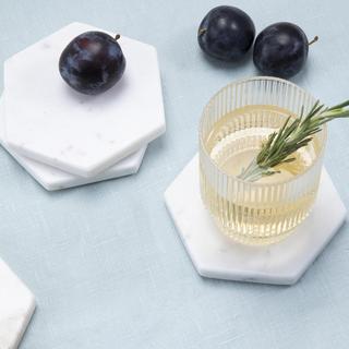 Marble Hex Coaster, Set of 4