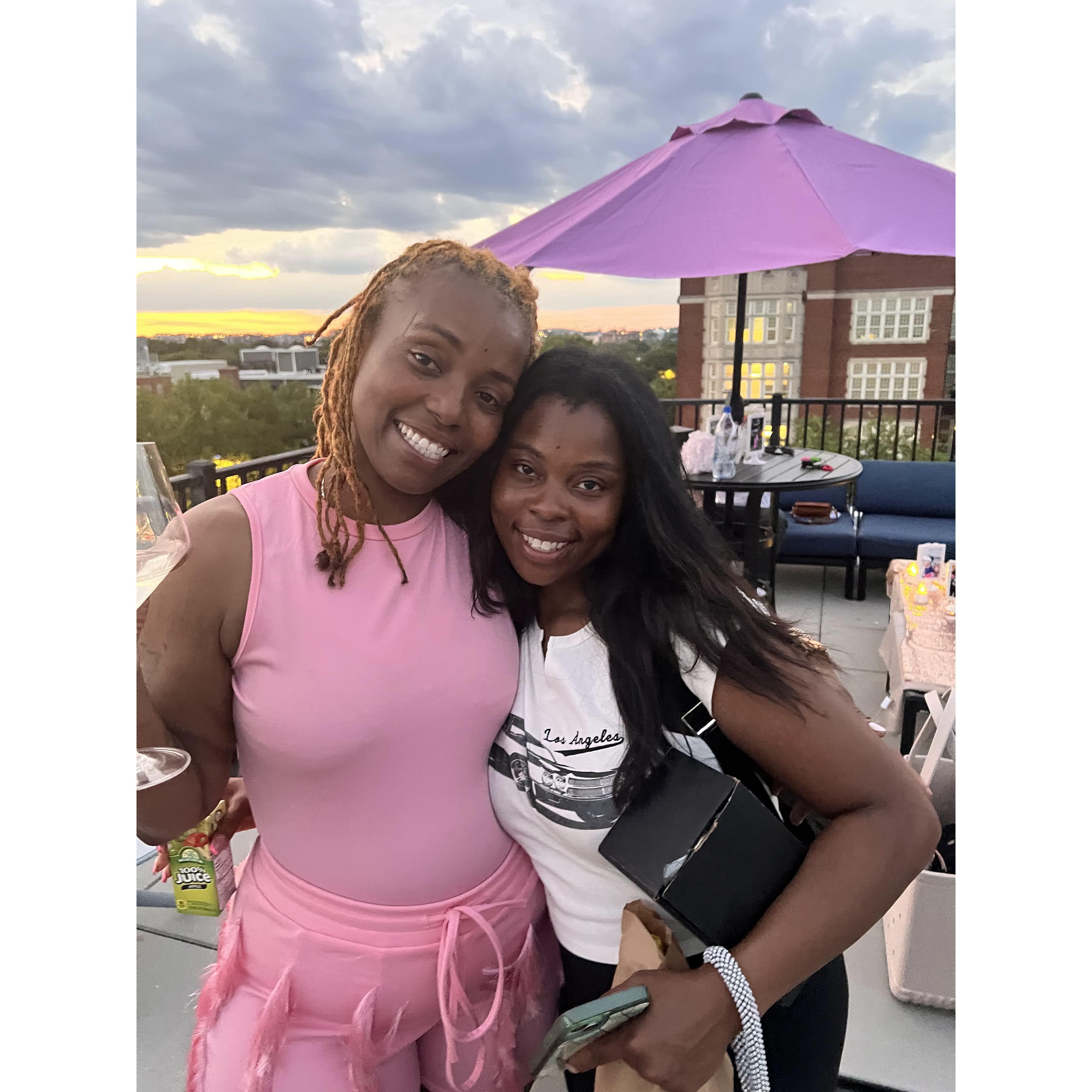 Bestfriend, I know I'm the oldest however you are a wonderful example of what a humble women is inside and out. You play a role in keeping me grounded. Your poise shines threw you and I am grateful to have you in my corner.