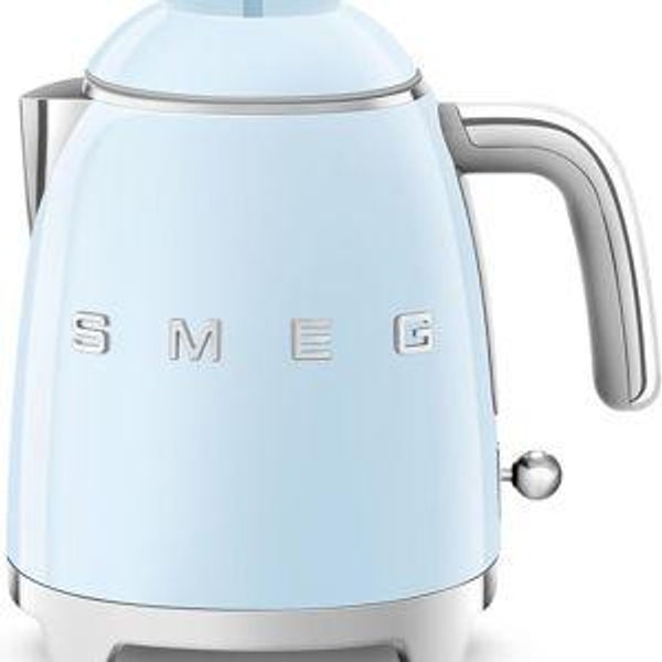 SMEG Mini 50's Retro Style 3 Cup Electric Kettle with Double Wall Anti Slip Base and Water Level Indicator (Pastel Blue)
