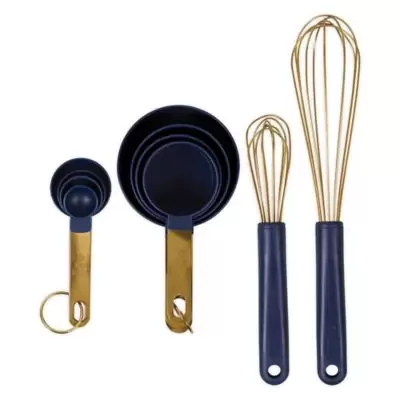 Wilton™ 10-Piece Plastic Baking Tools in Navy/Gold