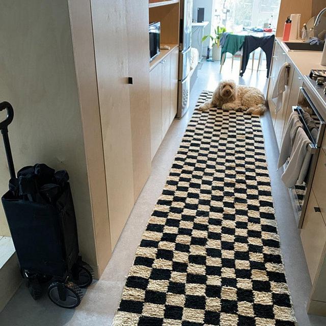 Moroccan Checkered Runner Rug