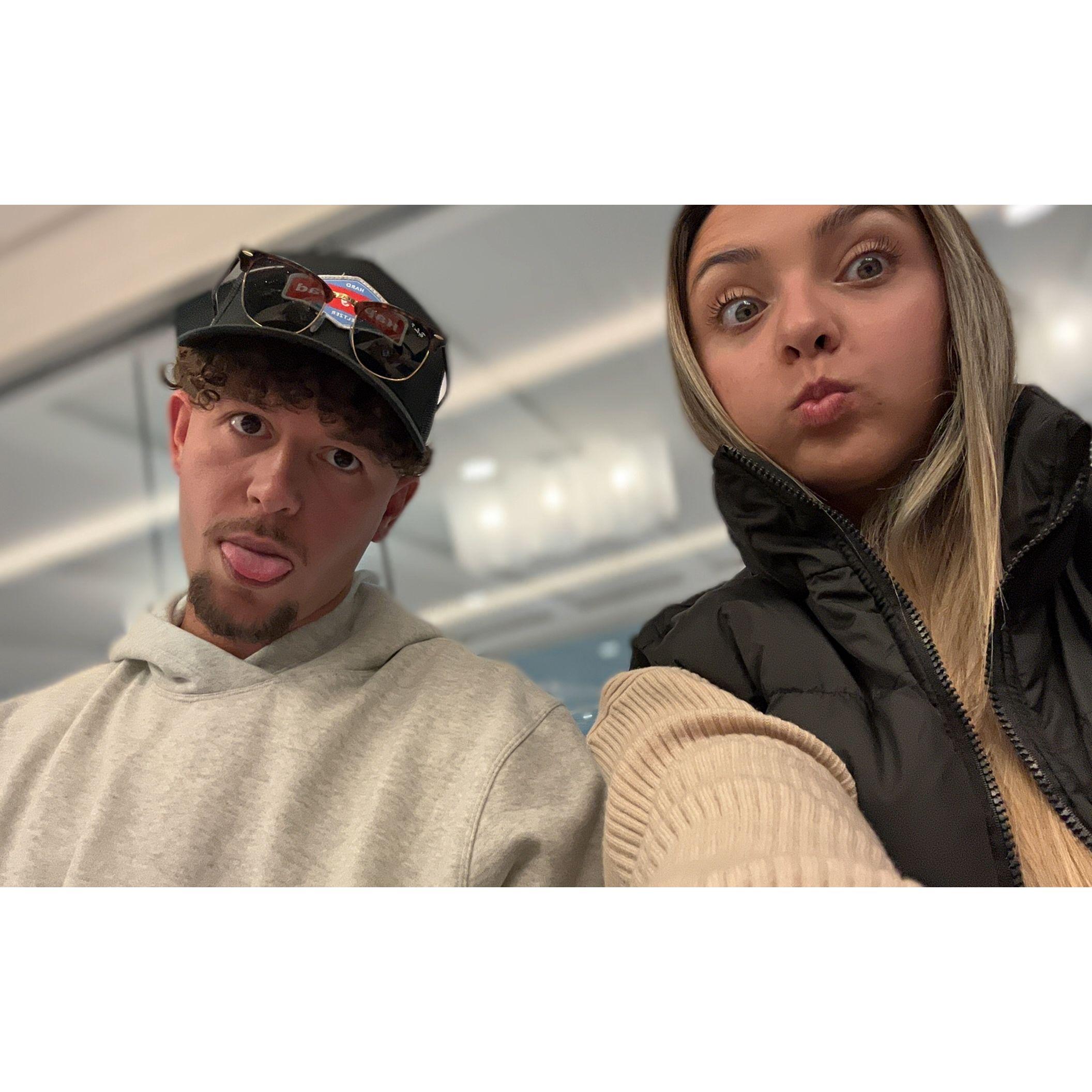 In the lounge of Charleston Airport