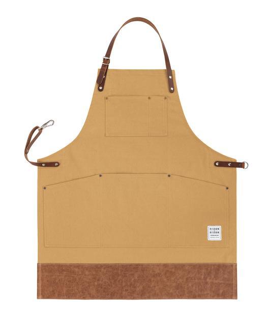 Original Apron with Leather Straps and Trim (Black Size M)