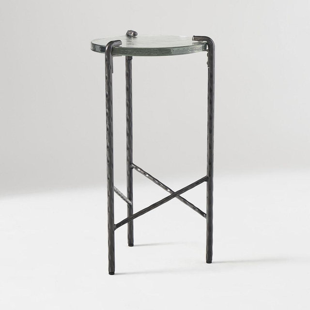Ellery 11" Drink Table, Glass