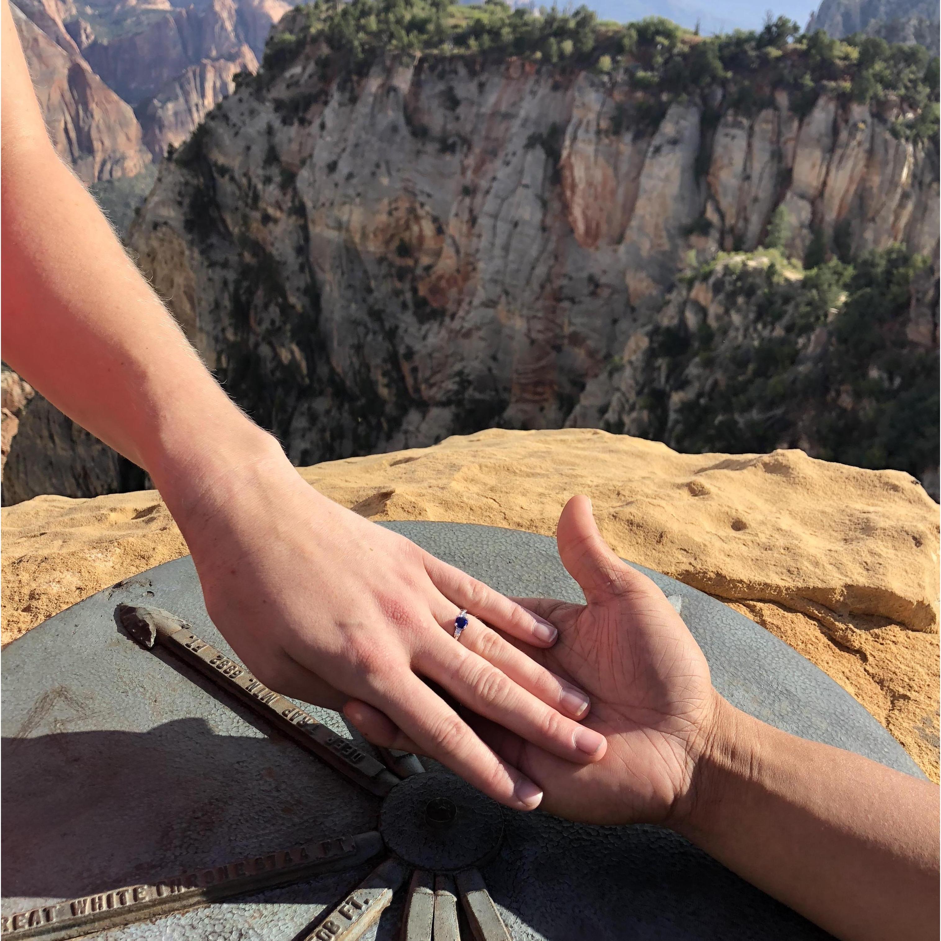 He proposed on top of a mountain, very fitting considering how many mountains we have climbed literally and metaphorically.