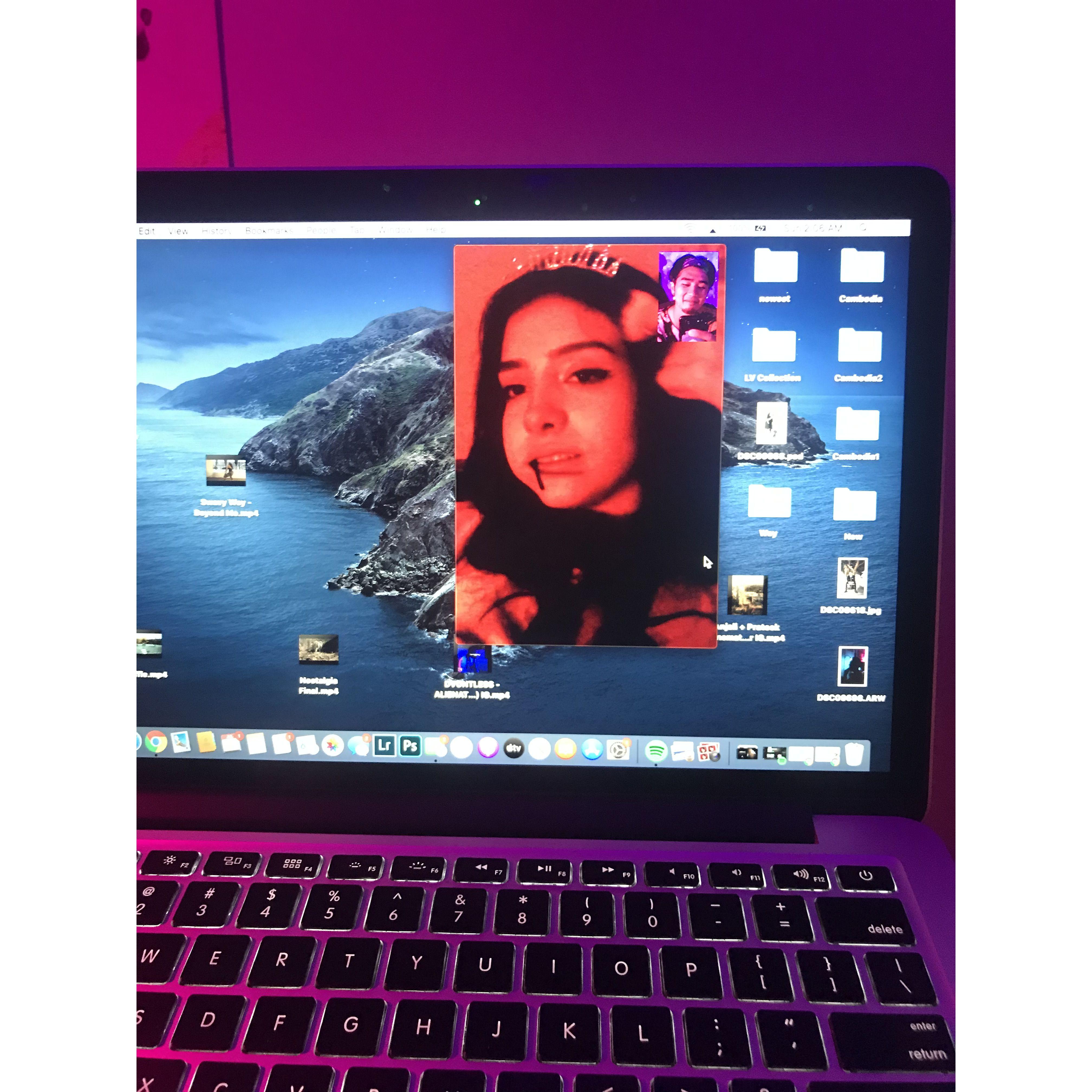 Our first ever facetime video call after only talking for 1.5 months via text or voice message. 7/4/20