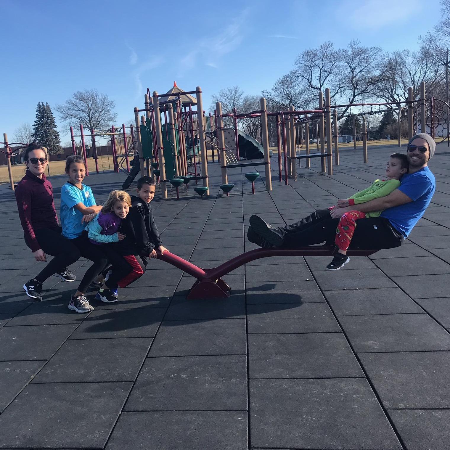 December 2019 - Playground science experiments with some of Matt's nieces and nephews