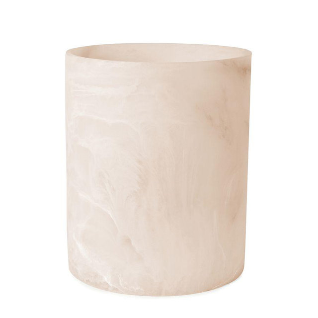Roya Resin Waste Basket, Pale Pink