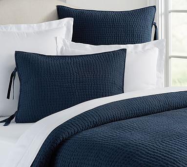 Pick-Stitch Handcrafted Quilt, Full/Queen, Midnight Blue
