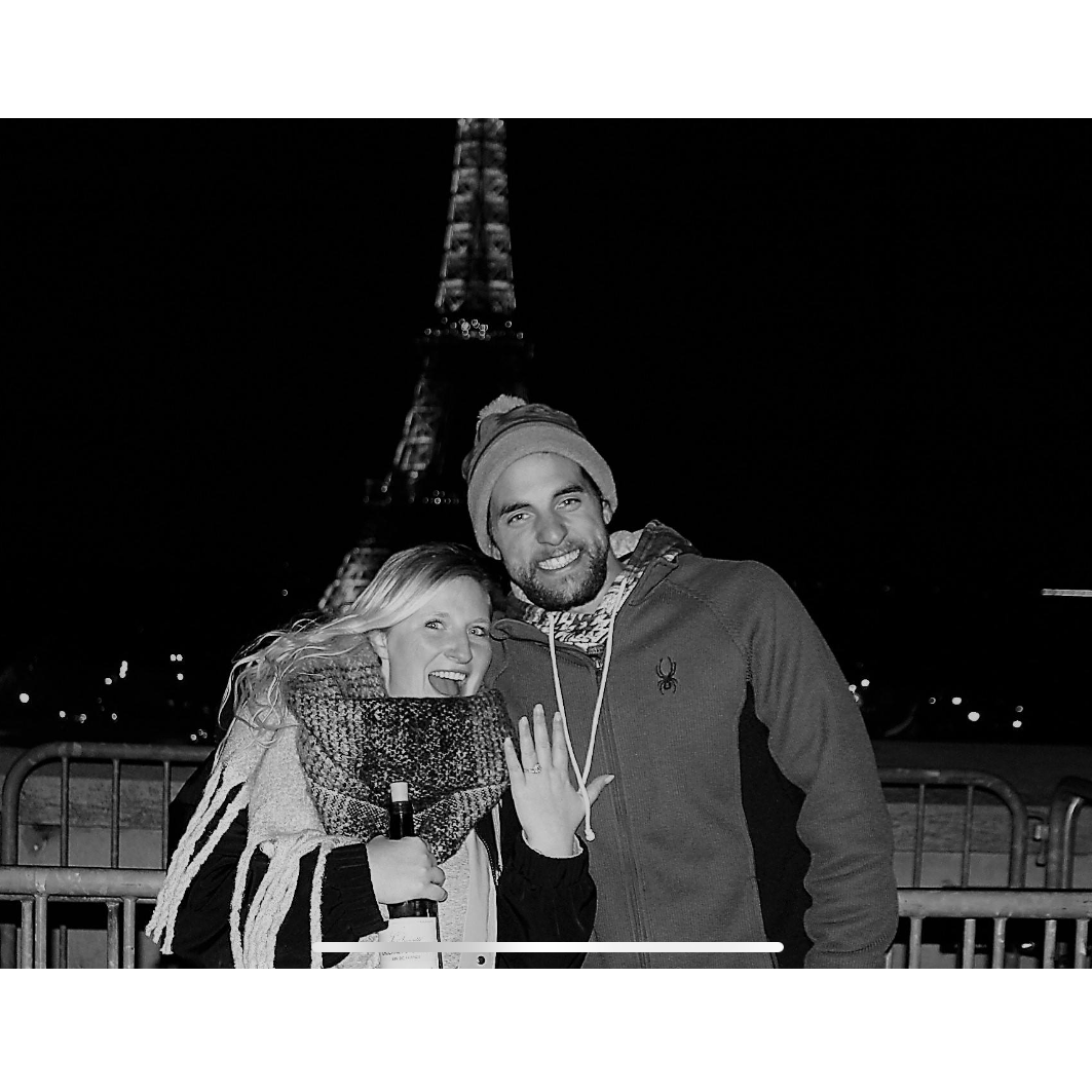 The night we got engaged in Paris