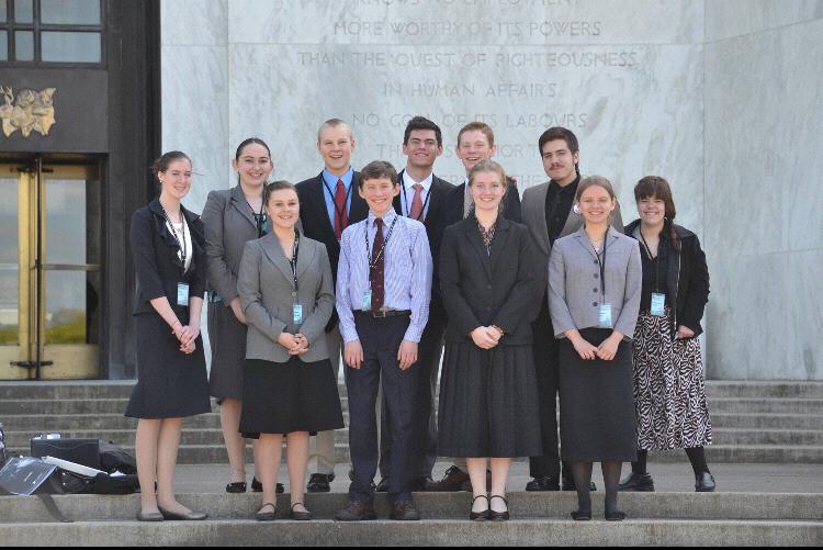 Anna and Ryan at Teen Pact, a government class in the state capital, in 2015.