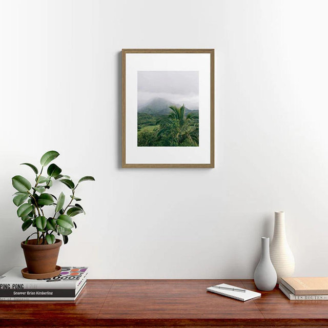 Kauai Hawaii View | Hanalei Valley Landscape Art Print | Nature Travel Photography Framed Art Print - Modern / Black / X-Small 8" x 10"