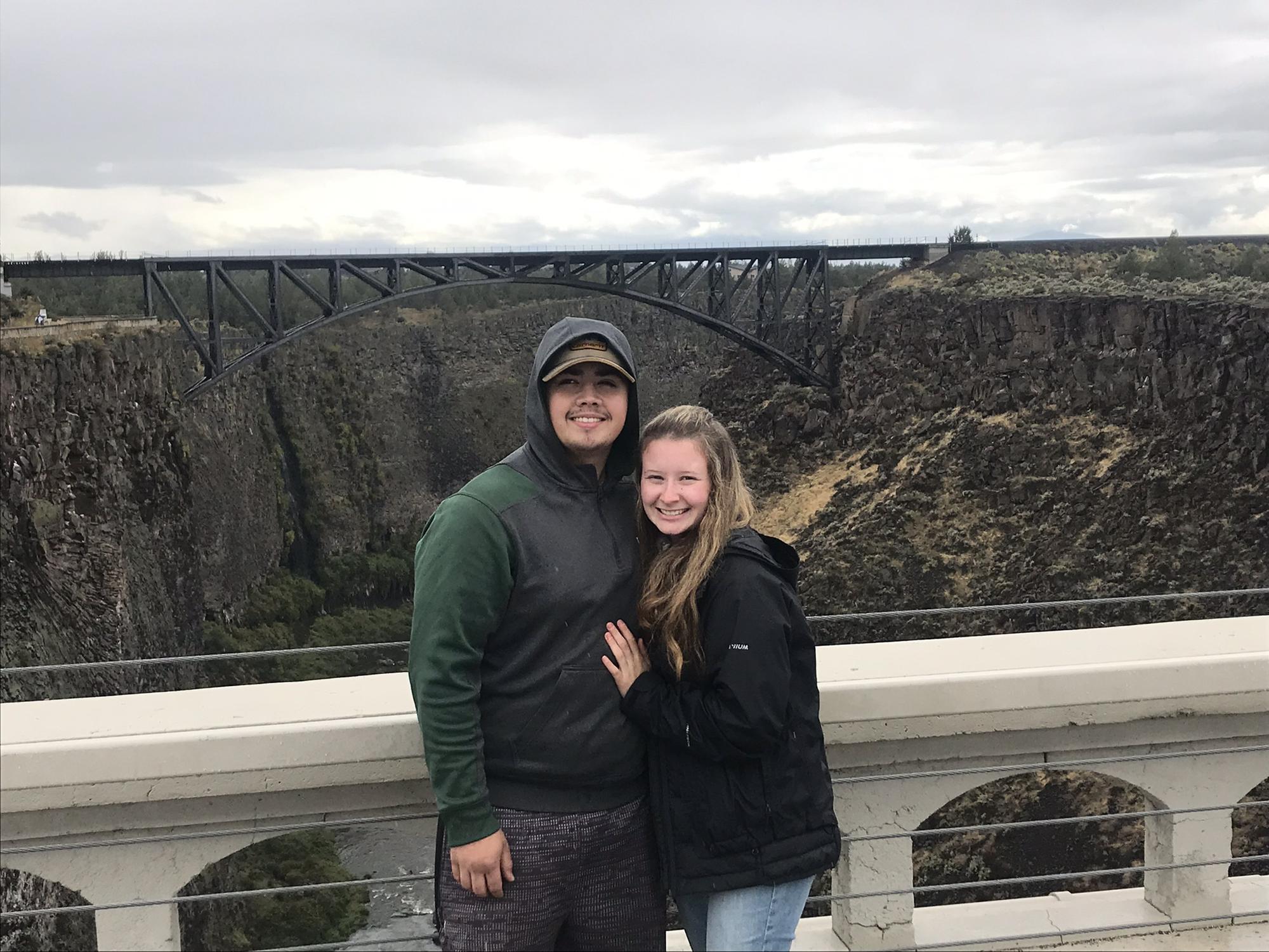 Dustin and Maya after a camping trip with friends in Bend, OR 2019