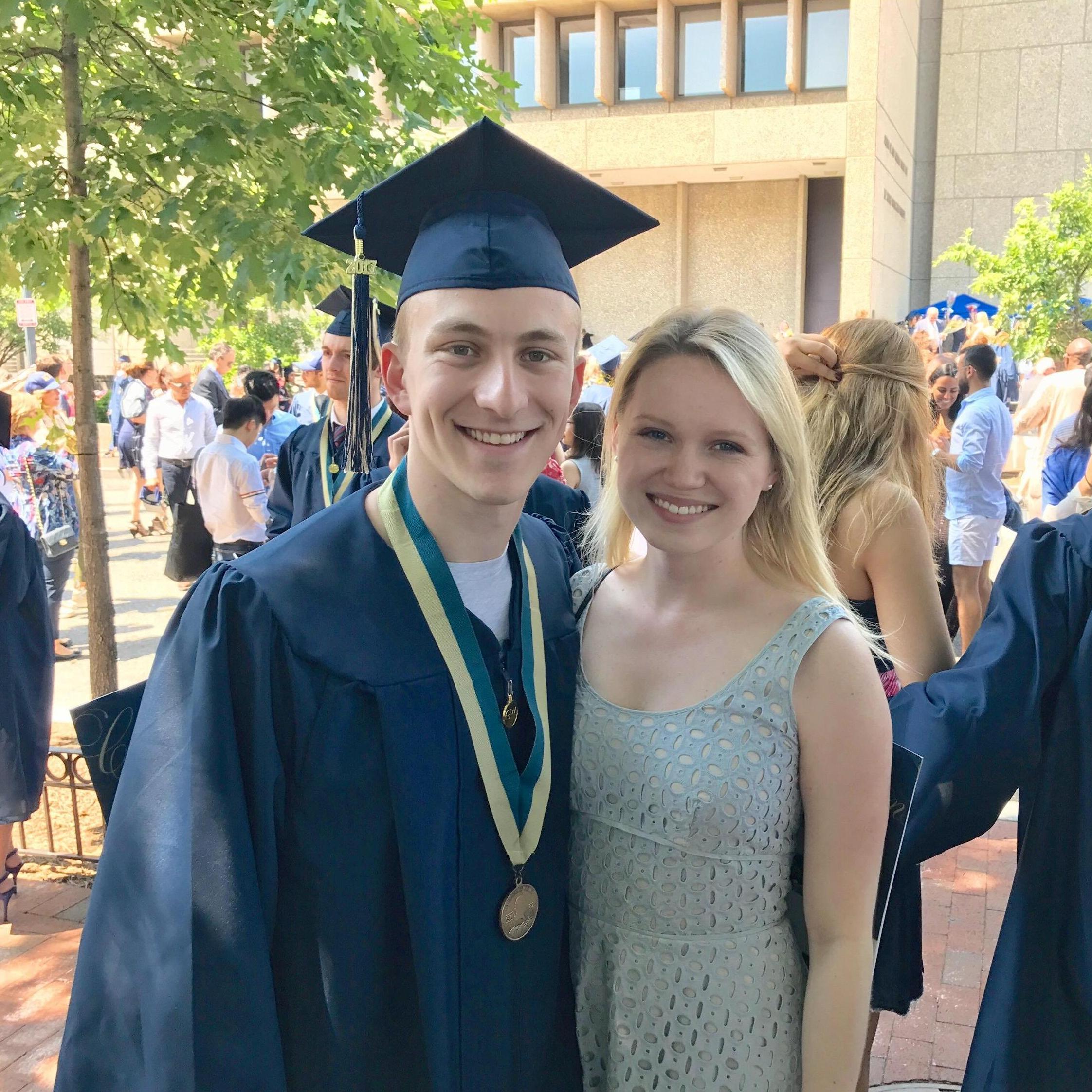 The first photo we took together - Max's college graduation in 2017