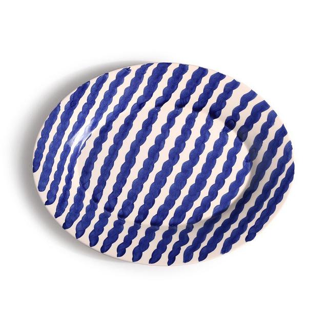 Cobalt Squiggle Serving Platter