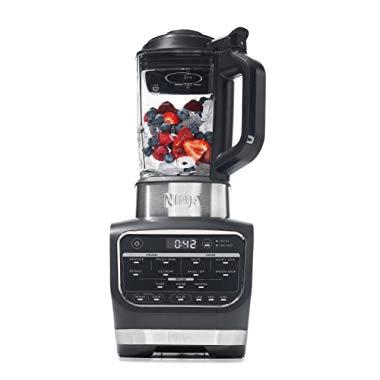 Ninja Foodi Cold & Hot Cook Hot Soups, Sauces and Dips Blender with 1400 Peak Watts to Crush Frozen Drinks & Smoothies Nonstick Glass Pitcher (HB152), 64 oz, Black