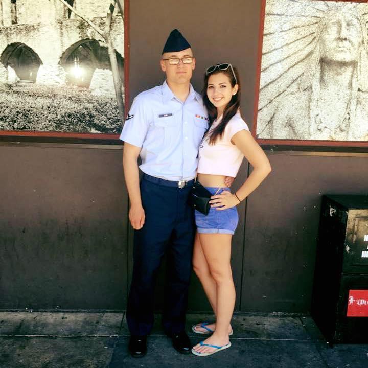Downtown San Antonio, first time Shane has been off base after BMT