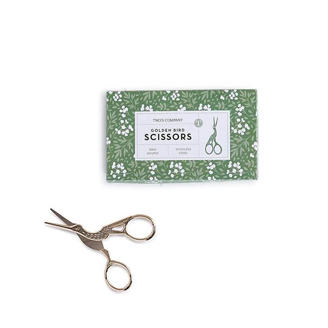 Two's Company Golden Bird Scissors in Gift Box - Stainless Steel
