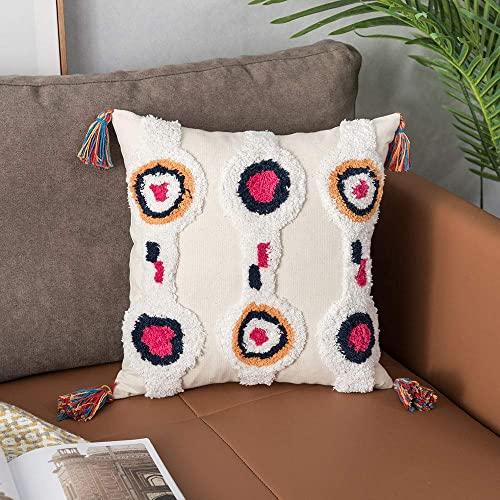  JUXAMI 2 Pcs Boho Pillow Covers 18x18, Throw Pillows