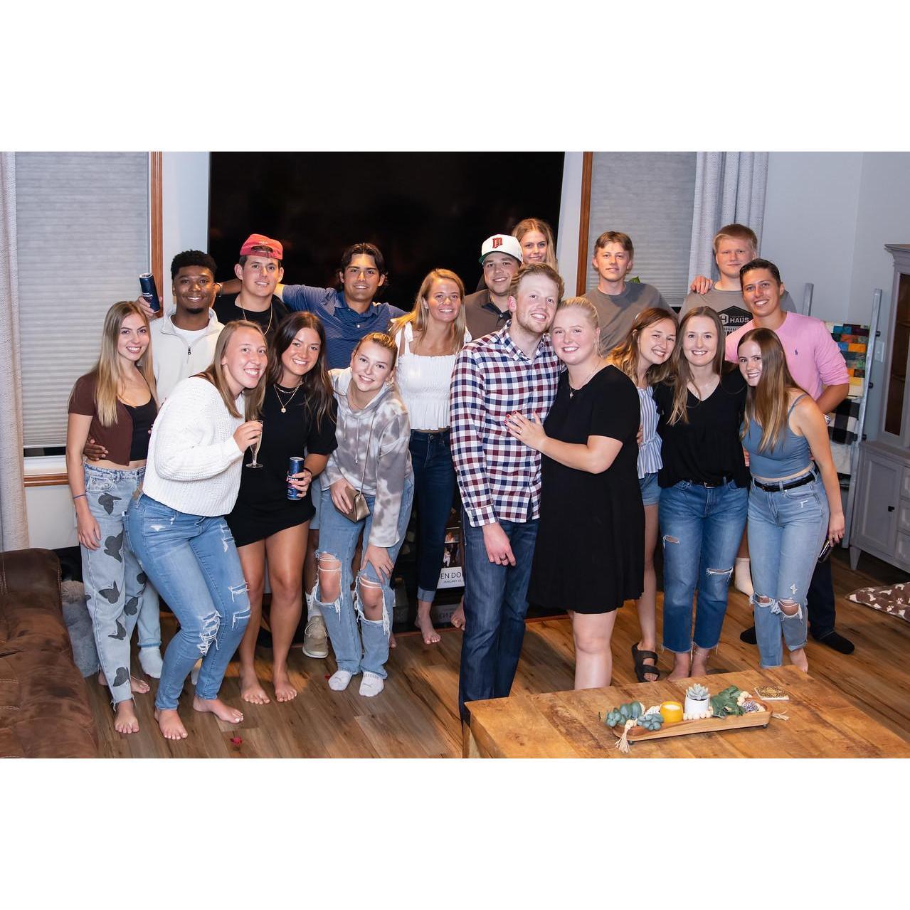 Friends that were there to help me celebrate when I said, "I do"