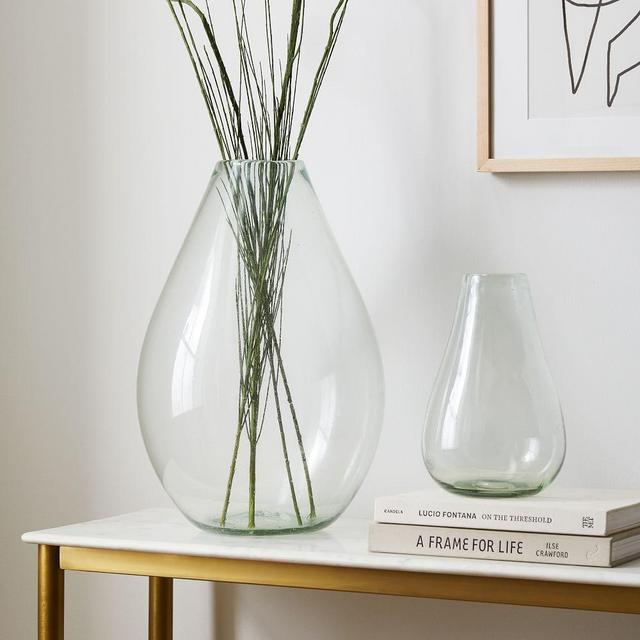 Pure Glass Vase, Raindrop Small and Extra Large, Clear, Set of 2