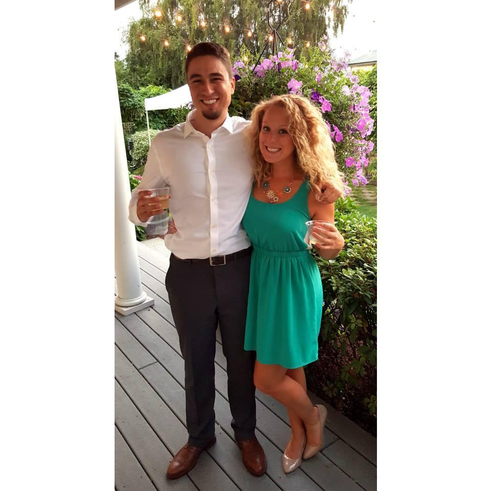 Enjoying the gardens at the Carter wedding