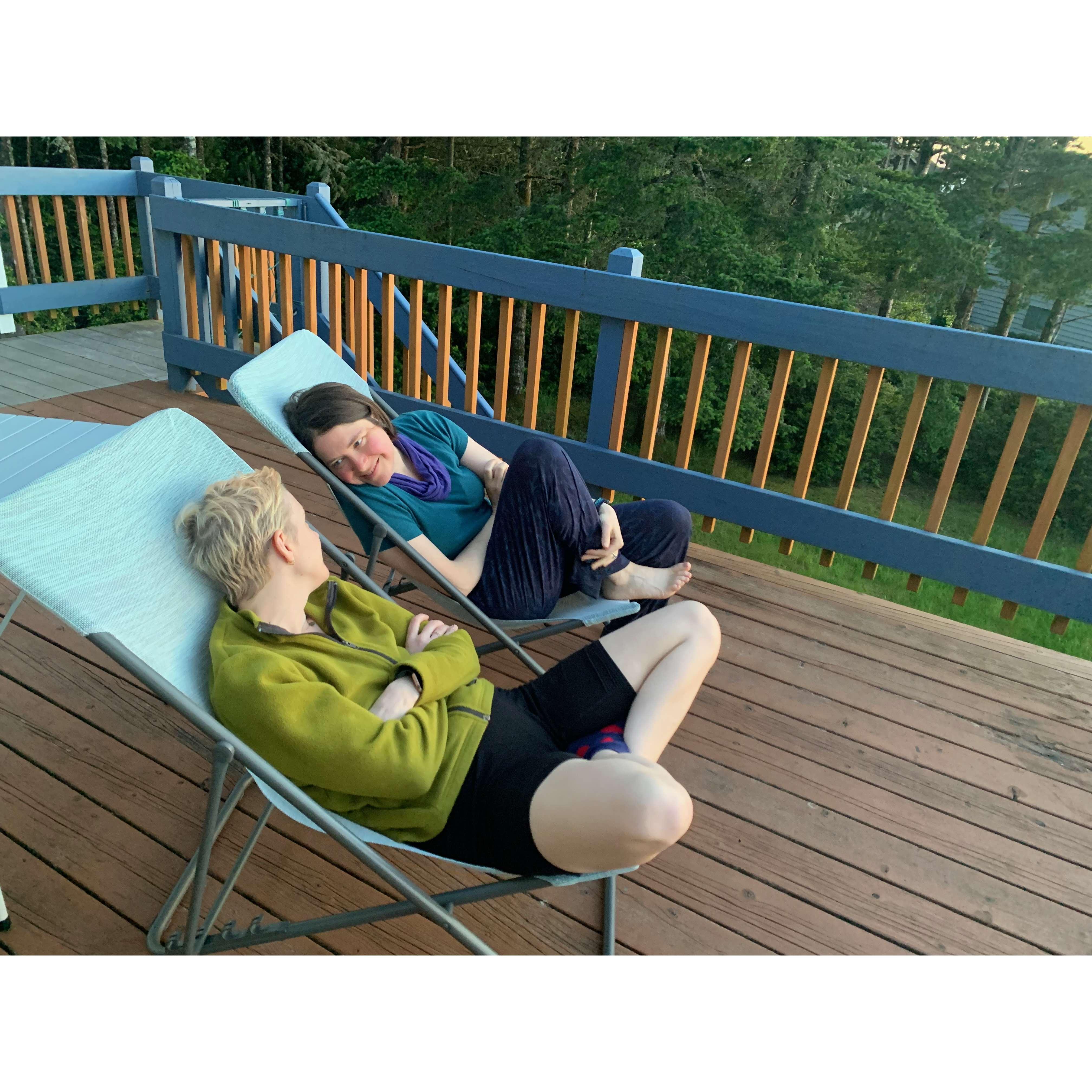 We have to seize all 12 days it's warm enough to be out on the deck.