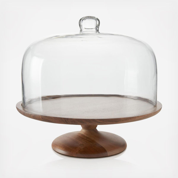 Wood Pedestal Cake Stand - Thumbnail 3