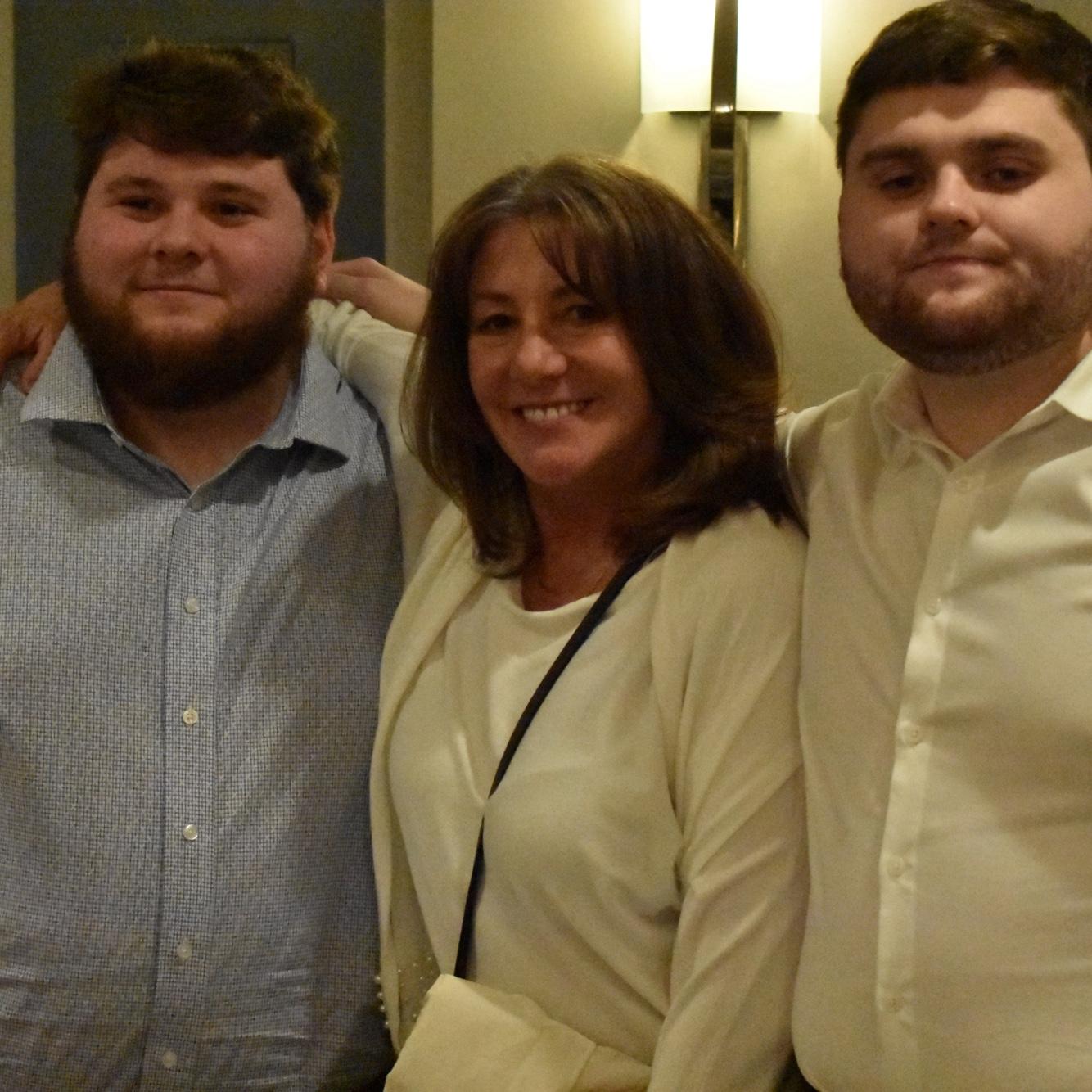 Logan and his brother Dylan with their aunt Dyana