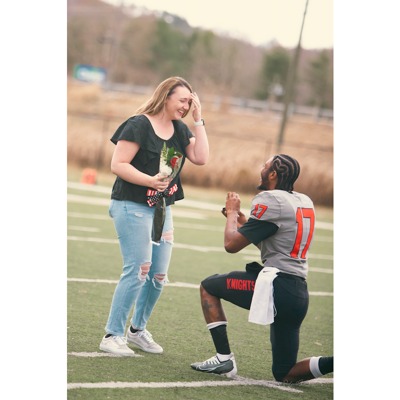 The perfect pic of Kajika asking Brianna to marry him!