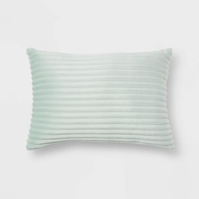 Oblong Cut Plush Throw Pillow Mint - Room Essentials™