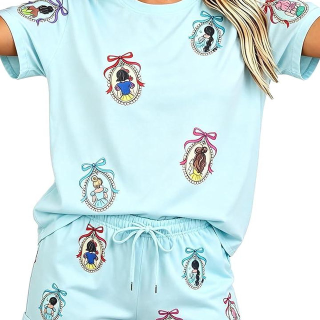UNIQUEONE Magical pajamas for Women Magic Kingdom Outfits Family Vacation Pajamas Castle Graphic pjs Sets