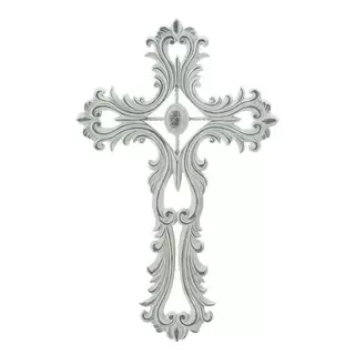 Scalloped White Cross