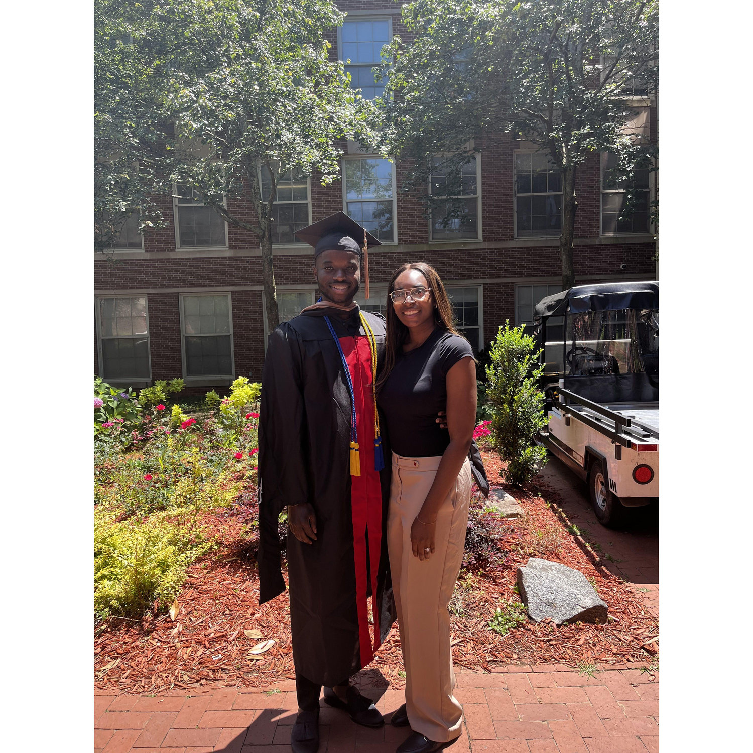 May 2024: Adarius graduating with his Masters in Accounting