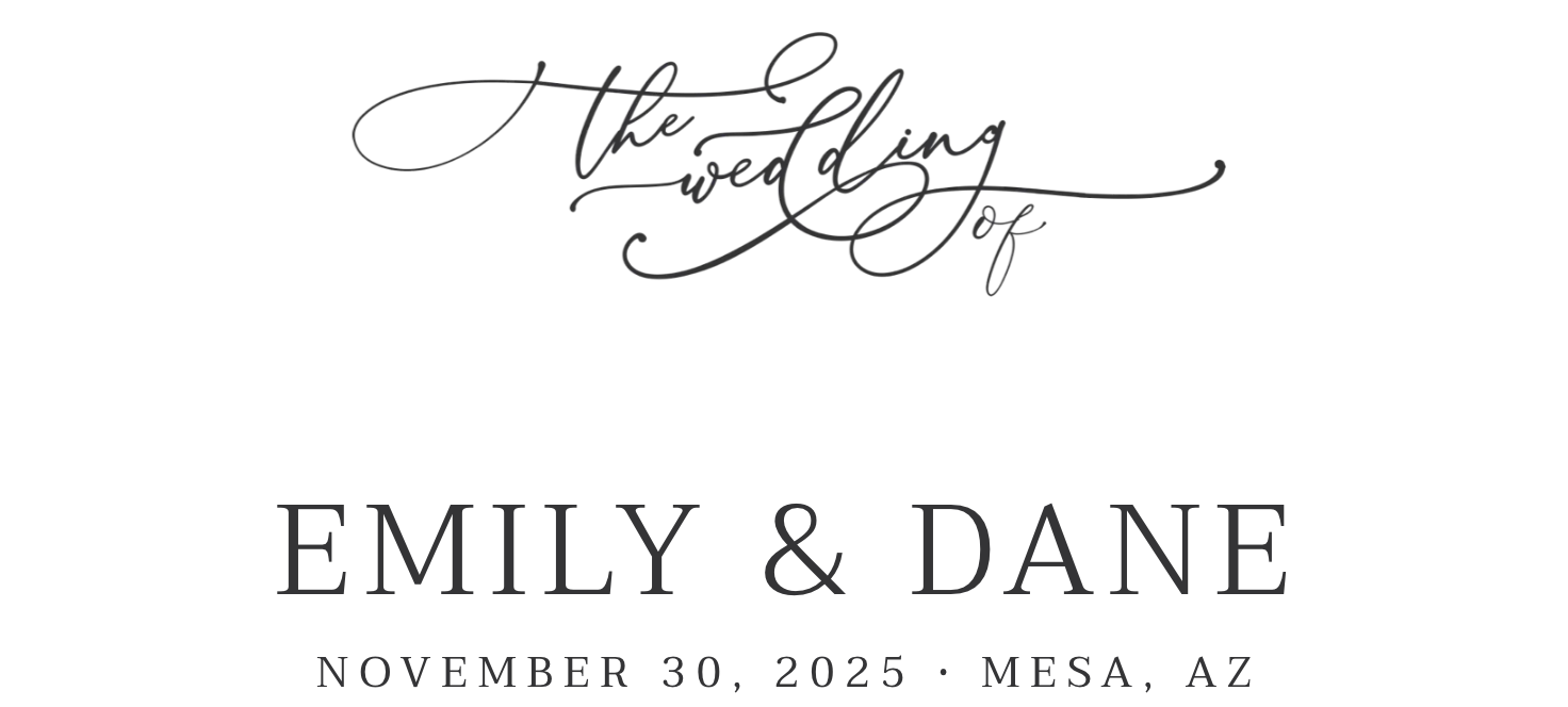 The Wedding Website of Emily Isbell and Dane Gioia
