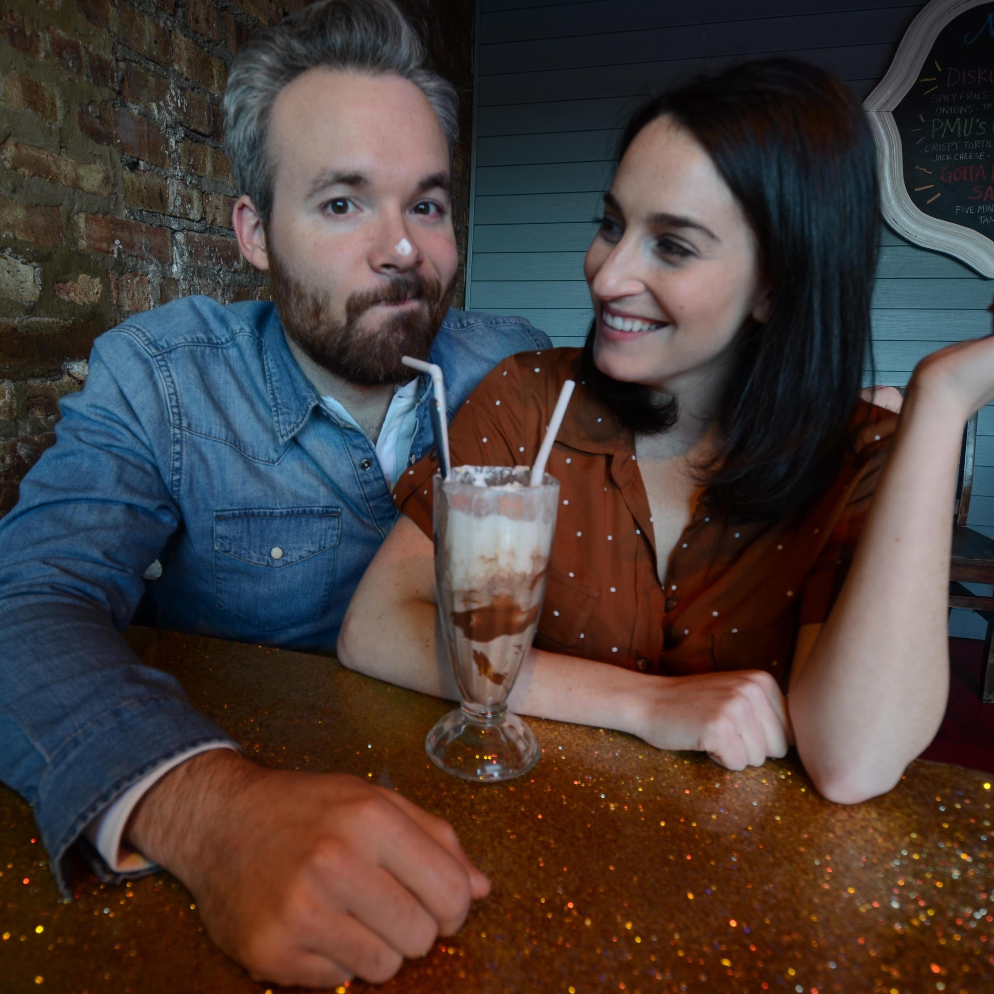 On their accidental/kind of first date, Nick followed Rachel to Pick Me Up and they wound up getting shakes.