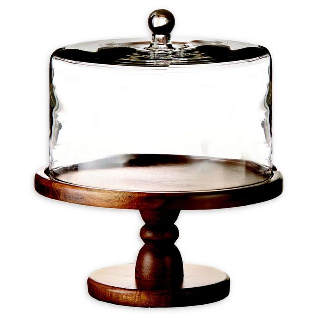 American Atelier Madera Footed Cake Plate with Dome