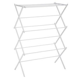 Amazon Basics Foldable Portable Clothes Drying Rack for Indoor Air Drying, Collapsible Design, 14.5" D x 29.5" W x 41.8" H, White