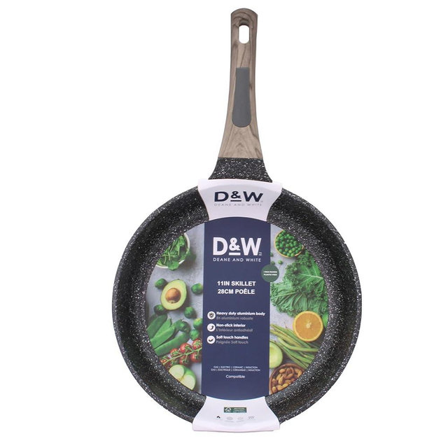 Generic D&W Premium Nonstick Skillet and Fry Pan, Deane White Cookware - 8 inch, 9.5 inch & 11 inch - Skillets, Sauce Pans, Pots & Frying Pan (11"" Brown Handle)