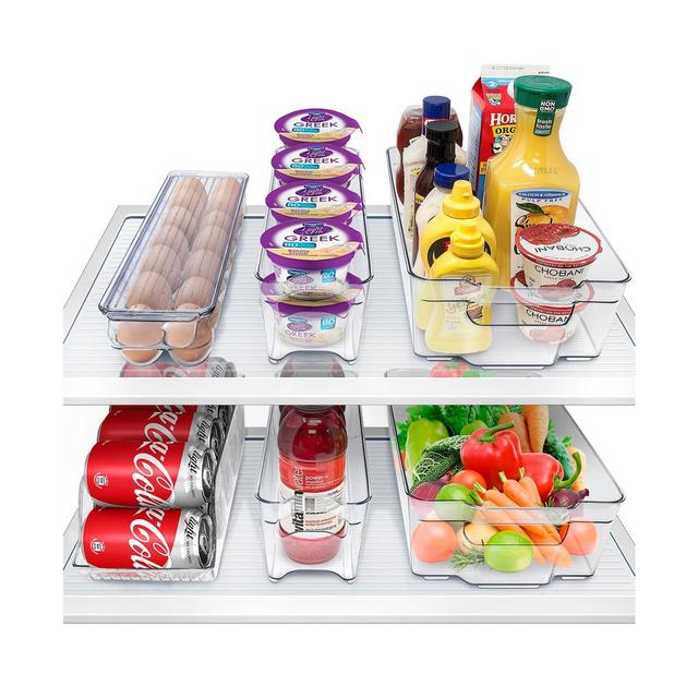 Moretoes 12pcs Fridge Organizers and Storage, Refrigerator Organizer Bins,  Mini Fridge Organizer, Fridge Storage Containers, Produce Storage