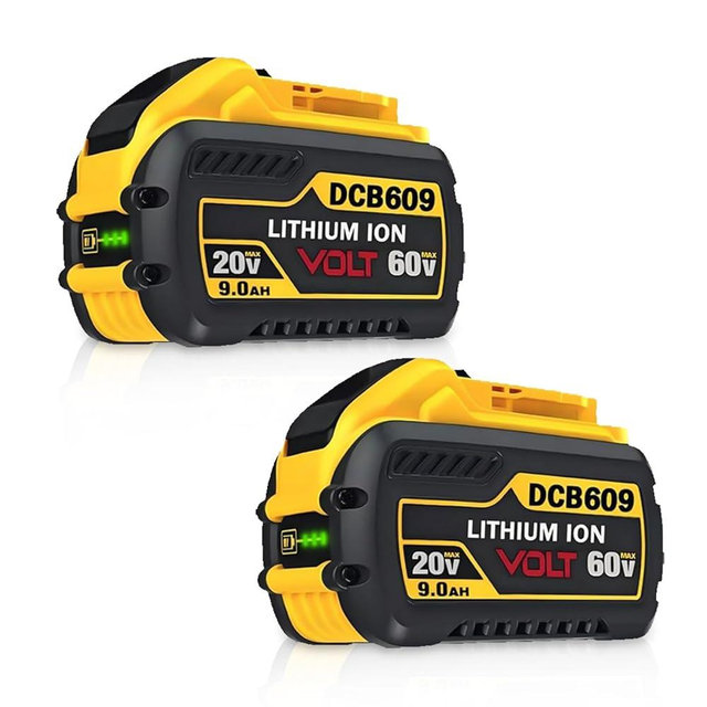 2 Packs 9000mAh 20V/60V MAX Replace for DeWalt DCB606 DCB609 DCB612 Battery Compatible with DeWalt 20V/60V 9.0Ah Batteries, Chargers and Power Tools