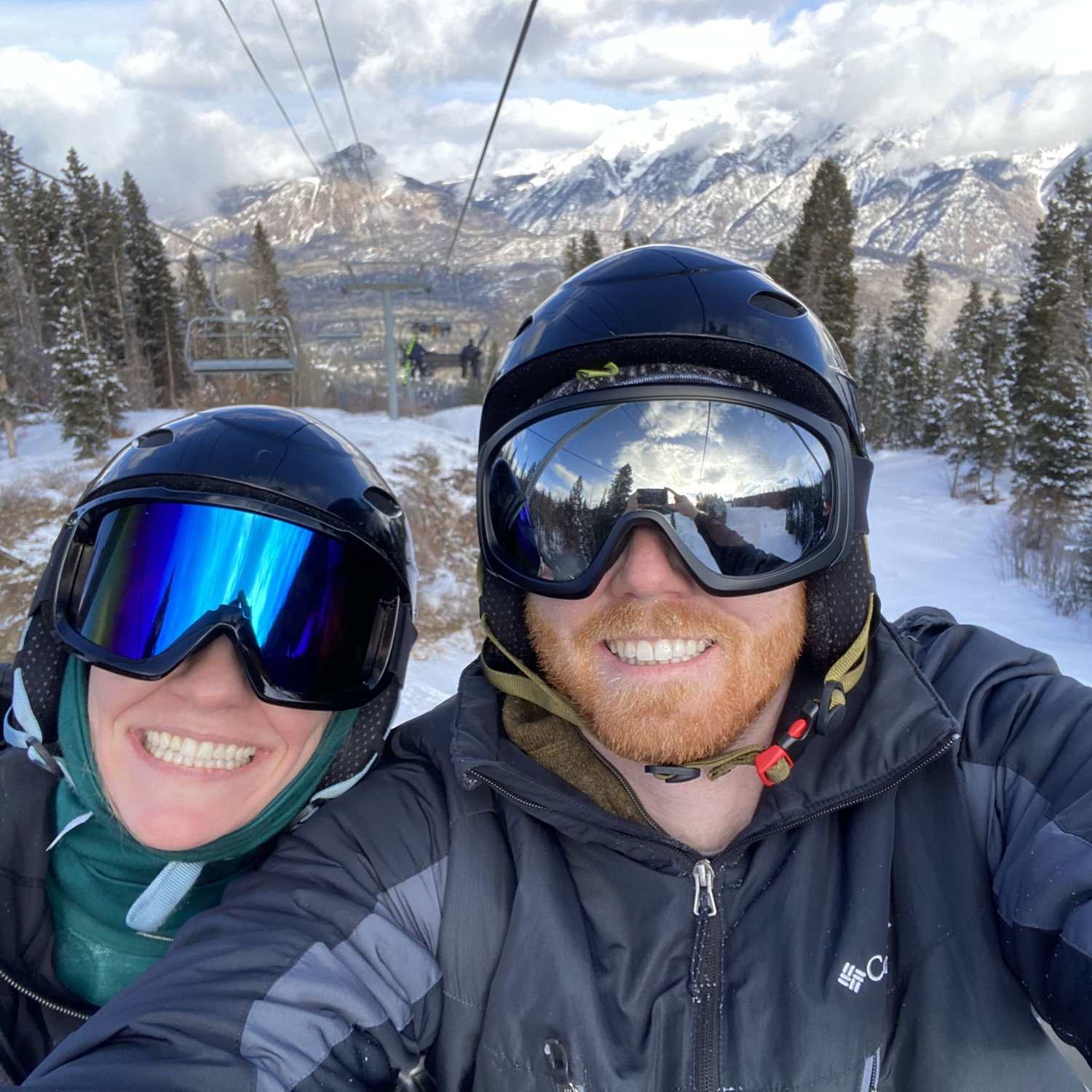Katie's third and final time skiing. She highly recommends sitting at the bar instead of hitting the slopes