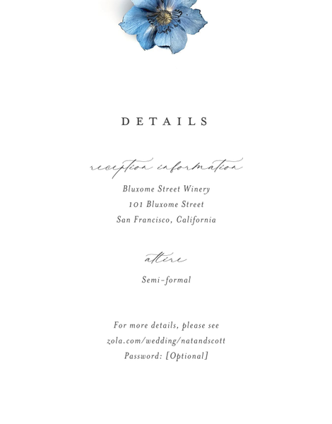 Spiga | Blue | Zola Wedding Enclosure Cards