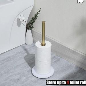 Color: "Gold & White Base" Toilet Paper Storage Stand